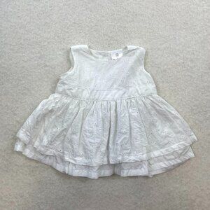 Hanna Andersson White Cotton Eyelet Dress Size 50 / 0-3m